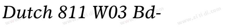 Dutch 811 W03 Bd字体转换